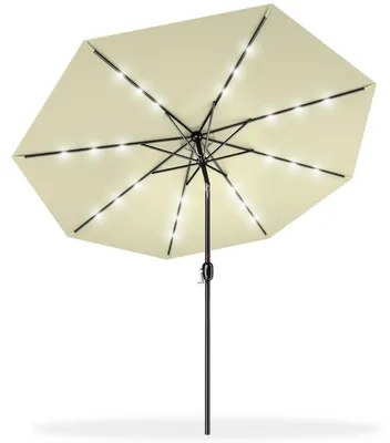 Immagine prodotto di Ombrellone da giardino, beige, diametro 300/350 cm, con manovella e protezione UV