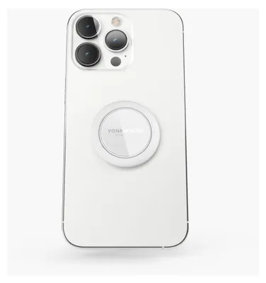 Imagen del producto de Sujeción para teléfono Vonmählen, modelo Backflip, color blanco