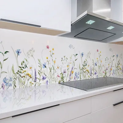 Produktbild von Küchenrückwand Sommerblumen 60 x 200 cm, robuste ABS-Kunststoff Platte Monolith mit Direktdruck