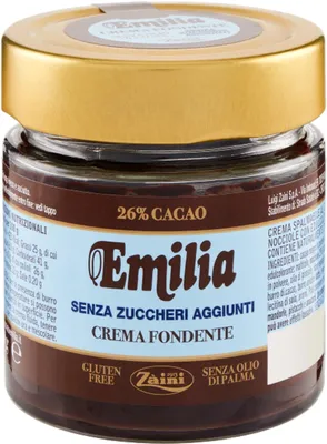 Image de Crème chocolat-noisette sans sucre, 200 g, marque Emilia