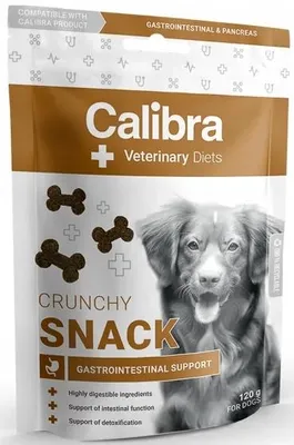 Zdjęcie produktu dla Przysmak dla psa CALIBRA VD DOG CRUNCHY SNACK GASTROINTESTINAL 120g