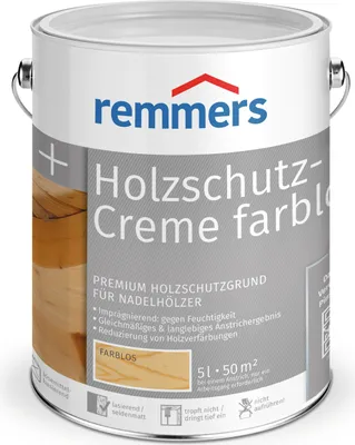 Obrázok produktu pre Remmers Krém na ochranu dreva 2714 Bezfarebný 5 litrov na ochranu a konečnú úpravu dreva vo vonkajšom prostredí