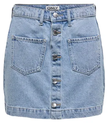 Productafbeelding van ONLY jeansrok met knoopsluiting en opgestikte zakken, maat: XL