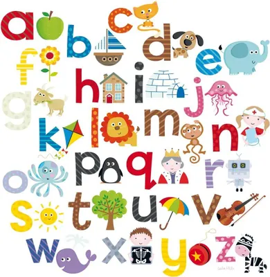 Immagine prodotto di Stampa su tela per decorazione della parete, alfabeto da A a Z, dimensioni 54 x 54 x 2 cm, ideale per la cameretta dei bambini