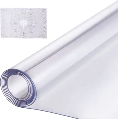 Zdjęcie produktu dla Folia ochronna na stół PVC - obrus 1067x2438mm - ochrona biurka wykonana z PVC - grubość 1,5mm - idealna ochrona stołu do domu i biura