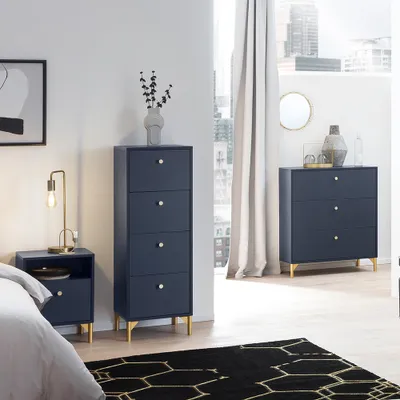 Produktbild von Schlafzimmer Set 4-teilig ALBENGA-80 in blau