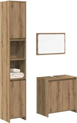 Image de Maison Exclusive - Ensemble de meubles salle de bain 3 pcs bois d'ingénierie