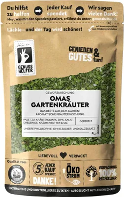 Produktbild von Omas Gartenkräuter Gewürzmischung, getrocknete Kräuter für Dressings & Dips, 45g