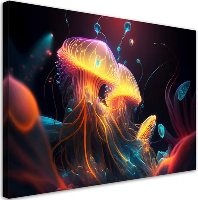 Produktbild von Leinwandbild Bunte Meeresabstraktion 120x80 Feeby Bunt bild für die wand bereit zum aufhängen