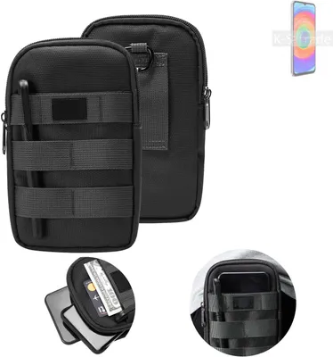 Produktbild von K-S-Trade Holster Gürtel Tasche kompatibel mit Ulefone Note 14 Handy Tasche Schutz Hülle dunkel-grau viele Fächer, 1x