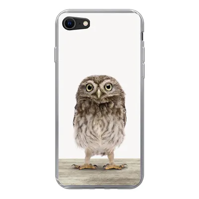 Produktbild von MuchoWow® Handyhülle Schutzhülle Hülle für iPhone 7 Eule - Braun - Eulenküken - Kinder - Jungen - Mädchen Silikon Softcase Handy Hülle - Kartenhalter