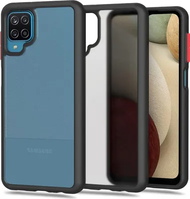 Obrázok produktu pre Puzdro pre Samsung Galaxy A12/M12, čierny rám, priehľadná zadná strana