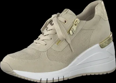 Produktbild von MARCO TOZZI Keilsneaker Freizeitschuh Halbschuh Schnürschuh Beige Damen - Gr. 41