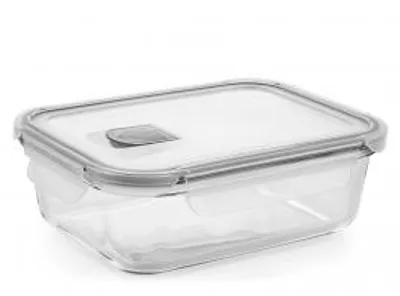 Immagine prodotto di H&H Contenitore Rettangolare In Vetro Con Coperchio E Valvola Ml 1040
