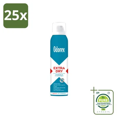 Immagine prodotto di 25 spray antitraspiranti Odorex Extra Dry Sensitive - 150 ml - Confezione grande - 25 pezzi