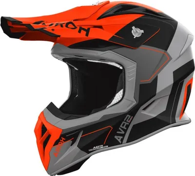 Produktbild von Airoh Aviator Ace 2 Shield Motocross Helm, schwarz matt/grau/orange, M (57/58)