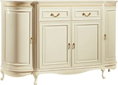 Produktbild von Casa Padrino Luxus Barock Kommode Creme / Gold 168,9 x 46,7 x H. 105 cm - Prunkvolle Kommode mit 4 Türen und 2 Schubladen - Luxus Qualität