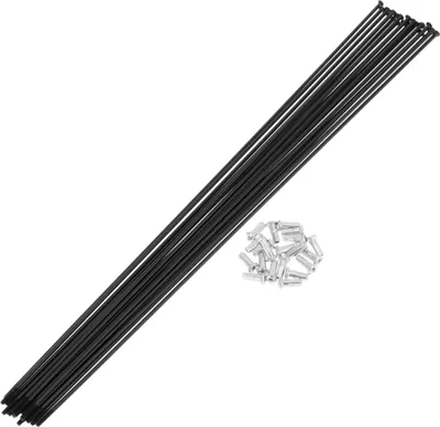 Produktbild von 20 Set 14G Gerade Zug Fahrradspeichen 295mm Gerade Zug Fahrradrad Speichen Kohlenstoffstahl Schwarz