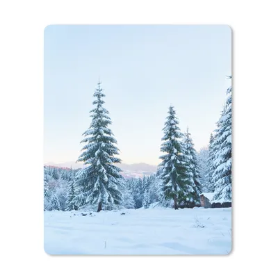 Produktbild von MuchoWow® Mauspad Mousepad Winter - Schnee - Bäume 19x23 cm - Mousepads - Maus Mat - Pad - Mausunterlage - Mauspads - Spielen