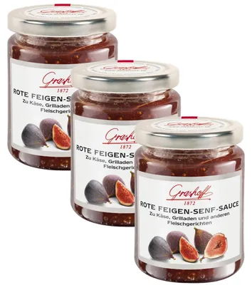 Zdjęcie produktu dla Grashoff sos musztardowy z czerwonych fig do dań mięsnych 200ml opakowanie 3 szt