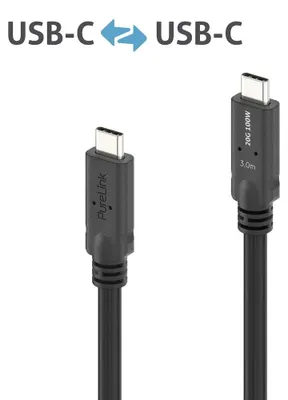 Produktbild von PureLink USB-C Kabel 3m PI6600-030 USB4 Gen2x2 20Gbps PD 100W 8K30Hz