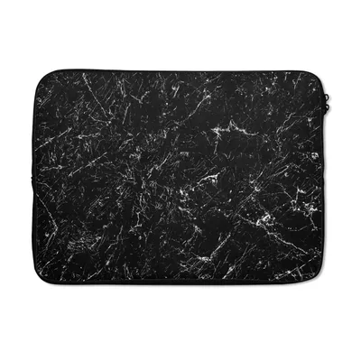 Produktbild von MuchoWow® Laptop Hülle 13 Zoll Marmor - Stein - Schwarz - Weiß Laptoptasche - Laptophülle - Sleeve - Rundumschutz