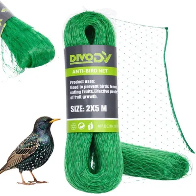 Image de DIVODV 27933 Filet anti-oiseaux 2 x 5 m, vert