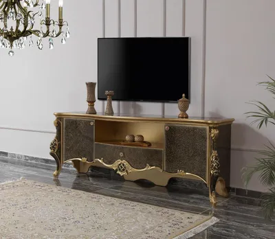 Zdjęcie produktu dla Szafka Sideboard Lowboard Stojak RTV Drewno Brązowy Stolik Do Salonu