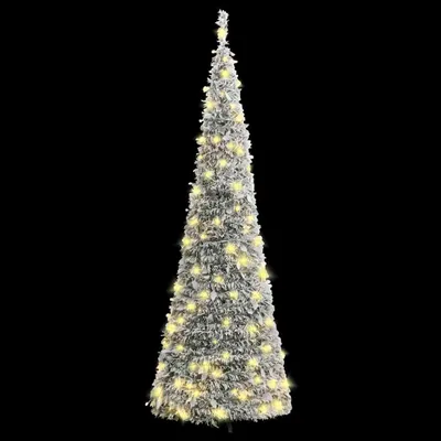 Produktbild von vidaXL Pop-Up-Weihnachtsbaum Künstlich Beschneit 100 LEDs 150 cm