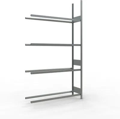 Produktbild von Räderanbauregal 2750x1500x400 mm - 4 Ebenen á 1500 mm, verzinkt