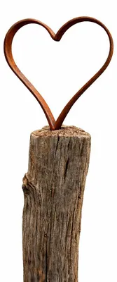 Produktbild von Gartendeko Edelrost Herz zum einschrauben , Rostoptik Gartenstecker rostige Gartendeko