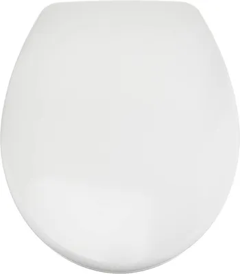 Obrázek produktu pro Toaletní sedátko - WC sedátko s pomalým dovíráním - Umořované - Odnímatelné - Tvar U, rozměry 37 x 42,5 cm - Bílá barva