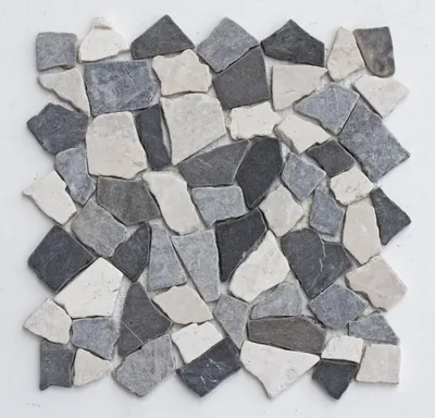 Produktbild von Mosaikfliesen Stein - M-009 - Marmormosaik Bruchstein - Naturstein Fliesen Lager Verkauf Stein-Mosaik Herne NRW
