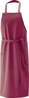 Obrázok produktu pre Exner 10620 | Zástera s náprsenkou 80 x 100 cm - Farby možno prať na 60 °C - Farba: Bordeaux - Rozmer: 80 x 100 cm