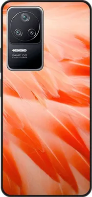 Produktbild von König Design Hülle kompatibel mit Xiaomi Poco F4 Kunststoff Soft Handyhülle - Handy Case Flamingo Federn