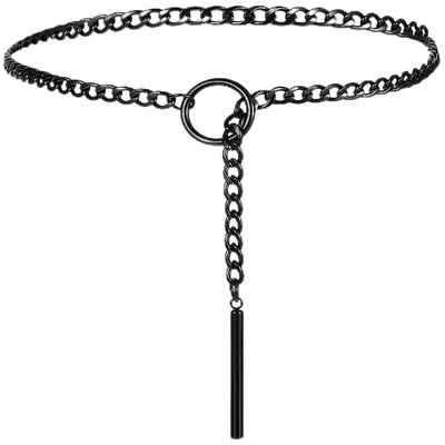Obrázek produktu pro Náhrdelník choker, dámský, ocelový, černý, 65 cm