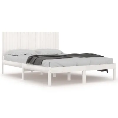 Produktbild von vidaXL Massivholzbett ohne Matratze Weiß 200x200 cm Kiefernholz