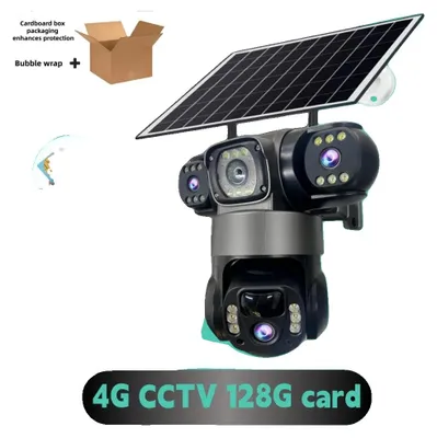 Obrázek produktu pro Venkovní kamera, napájená solární energií, HD video dohled, 4G kamera s 128GB kartou