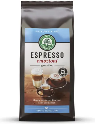 Produktbild von Lebensbaum Solea Espresso gemahlen & entkoffeiniert 250g
