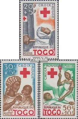 Produktbild von Briefmarken Togo 1959 Mi 268-270 (kompl.Ausg.) postfrisch Rotes Kreuz in Togo