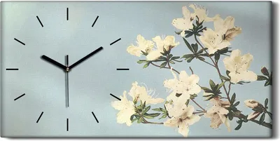 Produktbild von Dekor Leinwand Uhr Wandbilder 60x30 Malerei Asiatischer Blumen Zweig Kunst - schwarze Hände