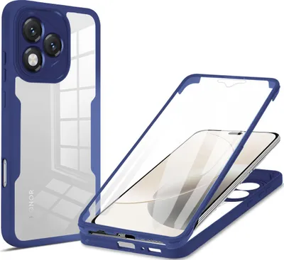 Produktbild von Schutzhülle für Honor 400 Lite, Eingebautem Displayschutz 360 Grad Komplettschutz Handyhülle Blau