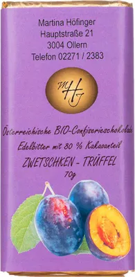 Produktbild von Schokolade Zwetschken-Trüffel 70g