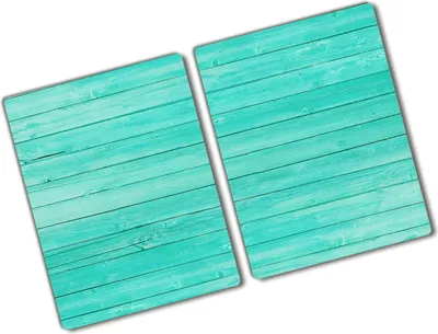 Produktbild von Tulup Glas Herdabdeckplatte - 2x40x52 cm - Glaskeramikkochfeld-Abdeckung Spritzschutz Glasabdeckplatte Kochplattenabdeckung und Schneidebrett - Zweiteilig - Sonstige - Grüne Bretter - Grün