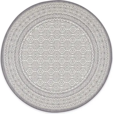 Produktbild von In- & Outdoor Teppich Rund FINN Grau, Ø120 cm