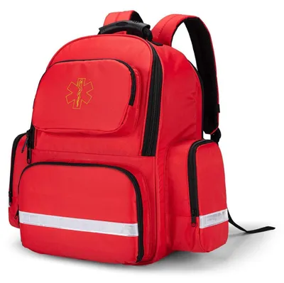 Produktbild von Notfallrucksack Leer Rot 50,8 x 30,5 x 45,7 cm strapazierfähiges Nylon