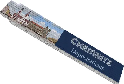 Produktbild von streetline Chemnitz Doppelrathaus Meterstab aus Holz