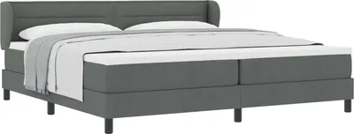Produktbild von vidaXL Boxspringbett mit Matratze Dunkelgrau 200 x 200 cm Stoff