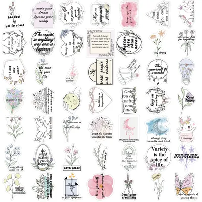 Immagine prodotto di INF Confezione da 100 adesivi popolari in stile indie pop per diario di bottiglie d'acqua per laptop Multicolore