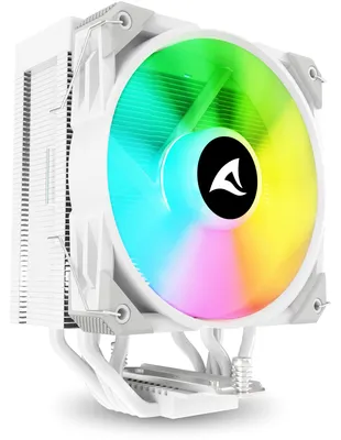 Zdjęcie produktu dla Sharkoon A50 RGB, Chłodnica powietrza, 12 cm, 500 RPM, 1800 RPM, 121,55 m³/h, Biały